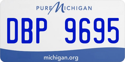 MI license plate DBP9695