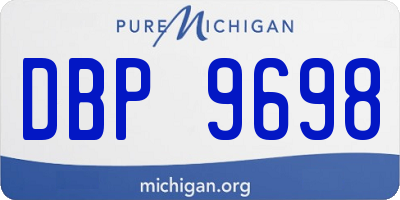 MI license plate DBP9698