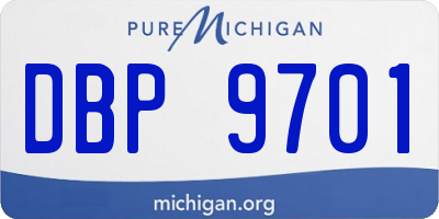 MI license plate DBP9701