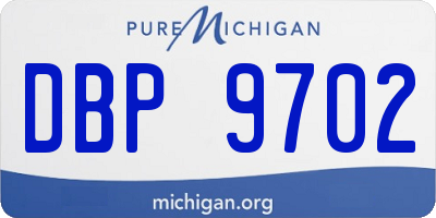 MI license plate DBP9702