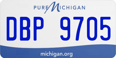 MI license plate DBP9705