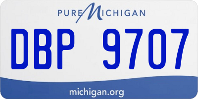 MI license plate DBP9707