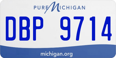 MI license plate DBP9714