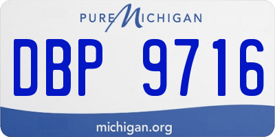 MI license plate DBP9716