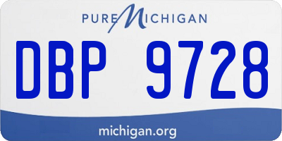 MI license plate DBP9728