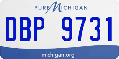 MI license plate DBP9731