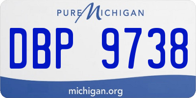 MI license plate DBP9738