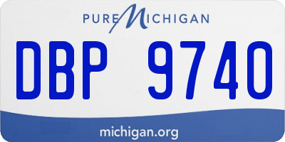 MI license plate DBP9740