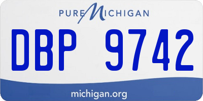 MI license plate DBP9742
