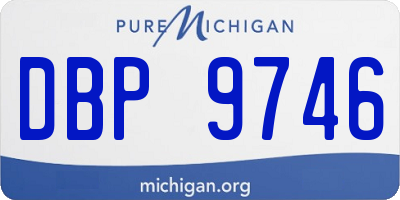 MI license plate DBP9746