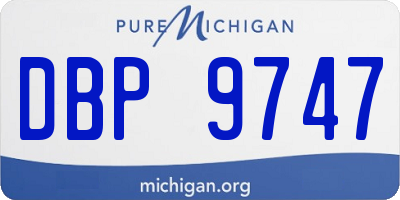 MI license plate DBP9747