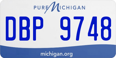 MI license plate DBP9748