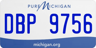 MI license plate DBP9756
