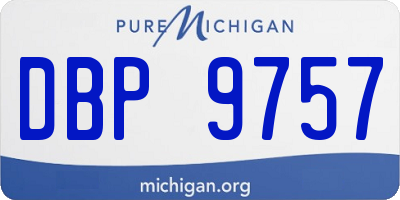 MI license plate DBP9757