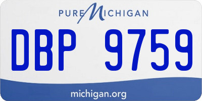 MI license plate DBP9759