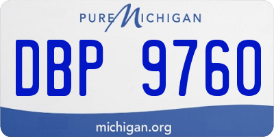 MI license plate DBP9760