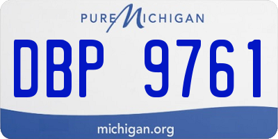MI license plate DBP9761