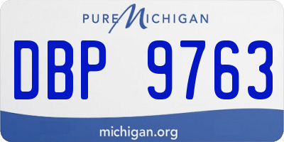 MI license plate DBP9763