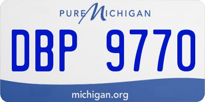 MI license plate DBP9770