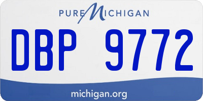 MI license plate DBP9772
