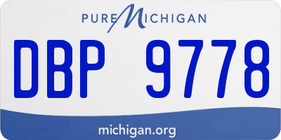 MI license plate DBP9778
