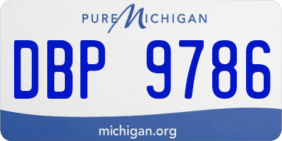 MI license plate DBP9786