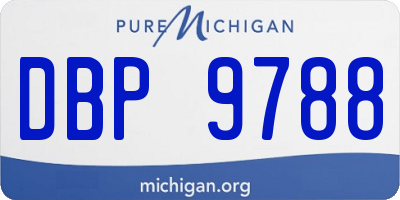 MI license plate DBP9788