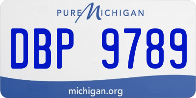 MI license plate DBP9789