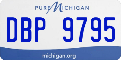 MI license plate DBP9795