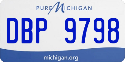 MI license plate DBP9798