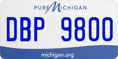 MI license plate DBP9800