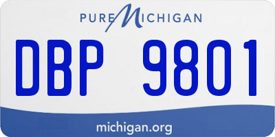MI license plate DBP9801