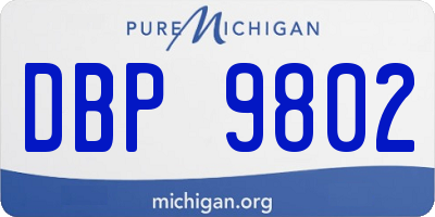 MI license plate DBP9802