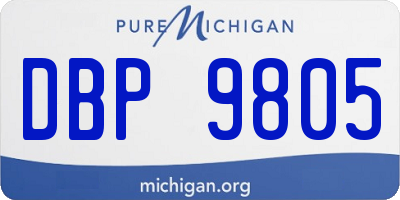 MI license plate DBP9805