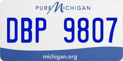 MI license plate DBP9807
