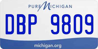 MI license plate DBP9809