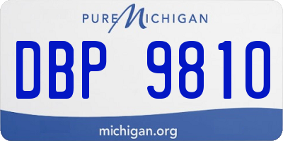 MI license plate DBP9810