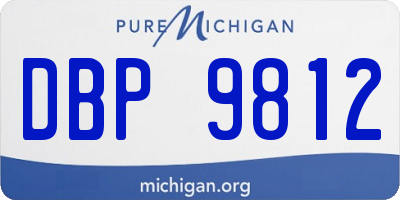 MI license plate DBP9812