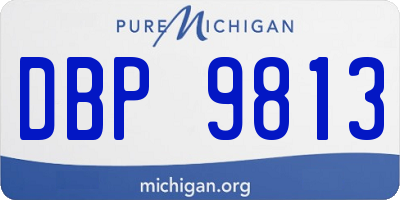 MI license plate DBP9813