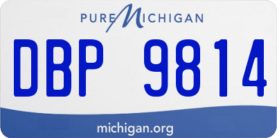 MI license plate DBP9814