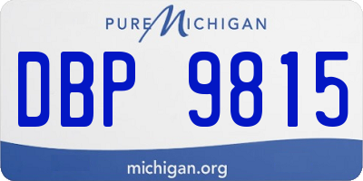 MI license plate DBP9815