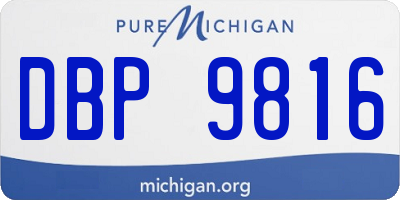 MI license plate DBP9816