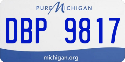 MI license plate DBP9817