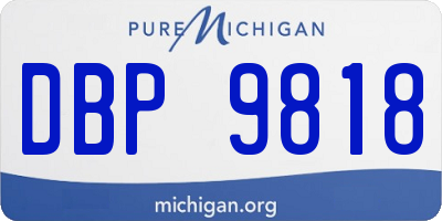 MI license plate DBP9818