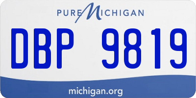 MI license plate DBP9819