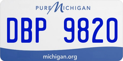 MI license plate DBP9820