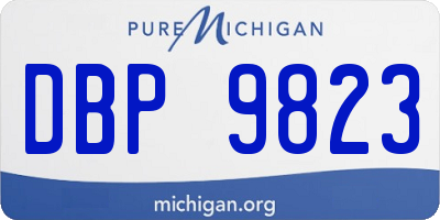 MI license plate DBP9823