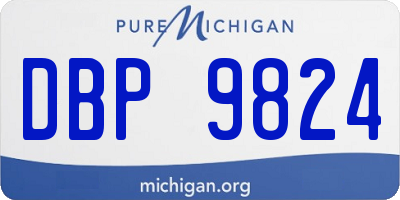 MI license plate DBP9824
