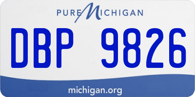 MI license plate DBP9826