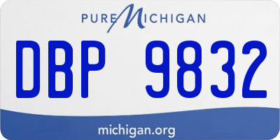 MI license plate DBP9832